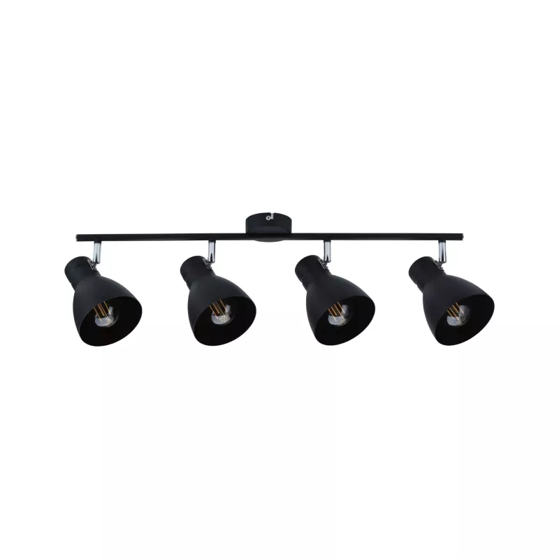 Spotlight Davy E27 230V max. 4x20W gradable Noir