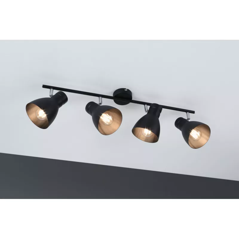 Spotlight Davy E27 230V max. 4x20W gradable Noir