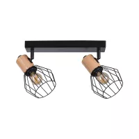 Spotlight Lanka E14 230V max. 2x20W gradable Noir - système d'accrochage et décoration - détail 3