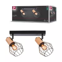 Foco Lanka E14 230V máx. 2x20W regulable Negro - système d'accrochage et décoration - détail 6