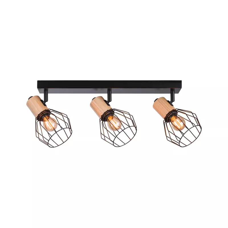 Foco Lanka E14 230V máx. 3x20W regulable Negro