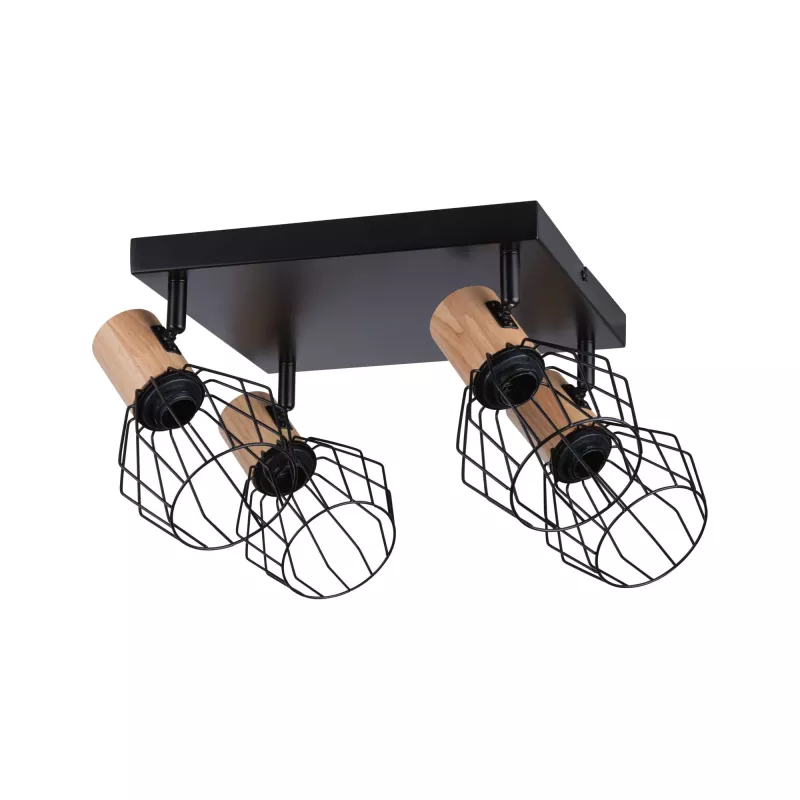 Spotlight Lanka E14 230V max. 4x20W dimmable Black - système d'accrochage et décoration