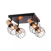 Foco Lanka E14 230V máx. 4x20W regulable Negro - système d'accrochage et décoration - détail 2