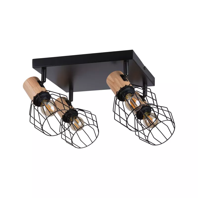 Spotlight Lanka E14 230V max. 4x20W gradable Noir