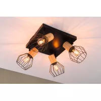 Spotlight Lanka E14 230V max. 4x20W gradable Noir - système d'accrochage et décoration - détail 4