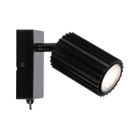 Lirena GU10-Scheinwerfer, max. 10 W, mattschwarzes Metall - système d'accrochage et décoration - détail 1