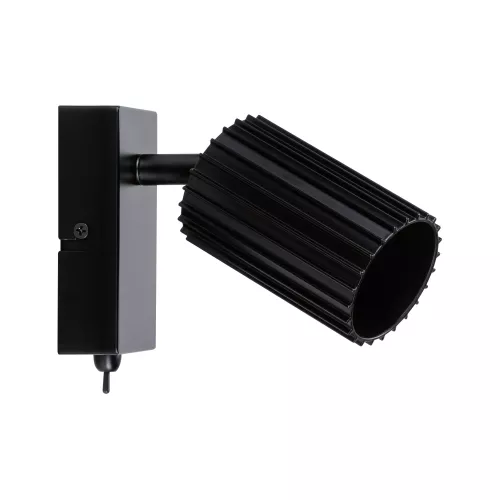 Lirena GU10 spotlight, max. 10W, matte black metal