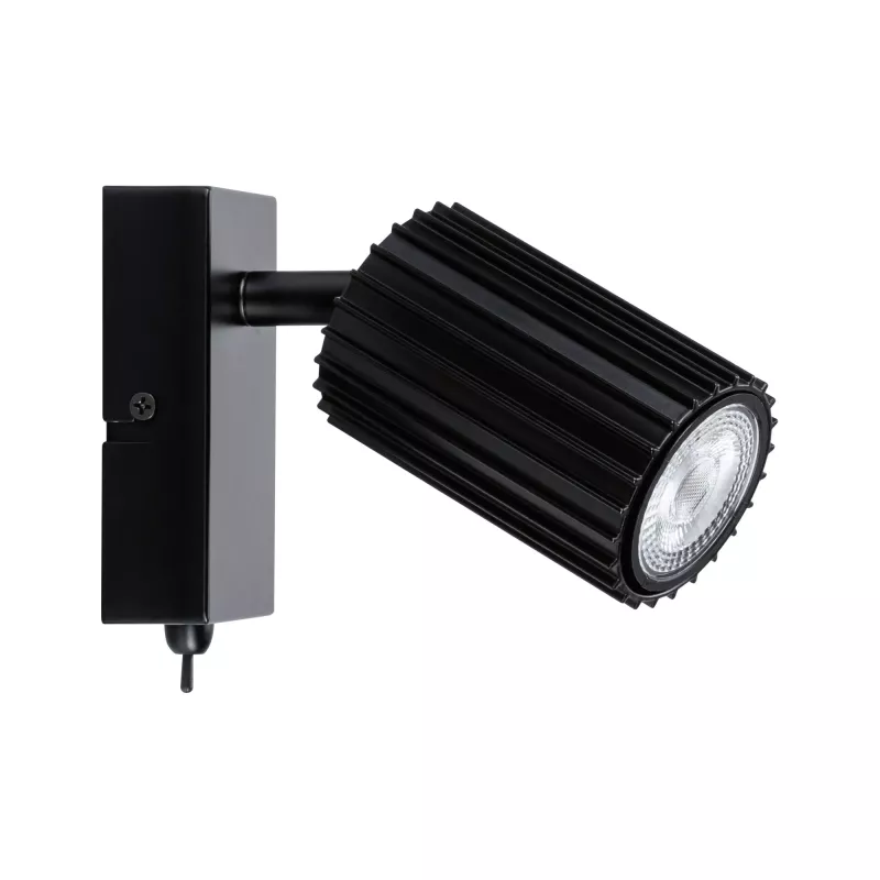 Lirena GU10 spotlight, max. 10W, matte black metal