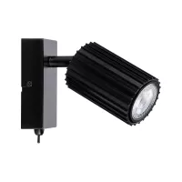 Lirena GU10-Scheinwerfer, max. 10 W, mattschwarzes Metall - système d'accrochage et décoration - détail 3
