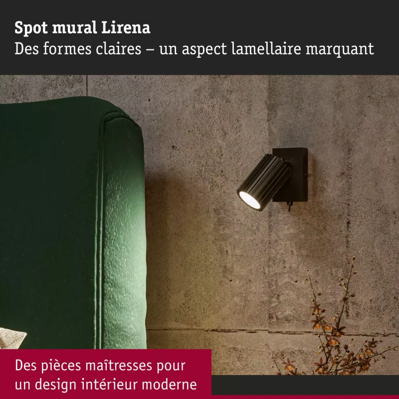 Spotlight Lirena GU10 max. 10W Noir mat Métal