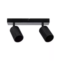 Foco Lirena GU10, máx. 2x10W, metal negro mate. - système d'accrochage et décoration - détail 2