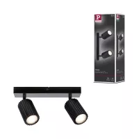 Spotlight Lirena GU10 max. 2x10W Noir mat Métal - système d'accrochage et décoration - détail 9