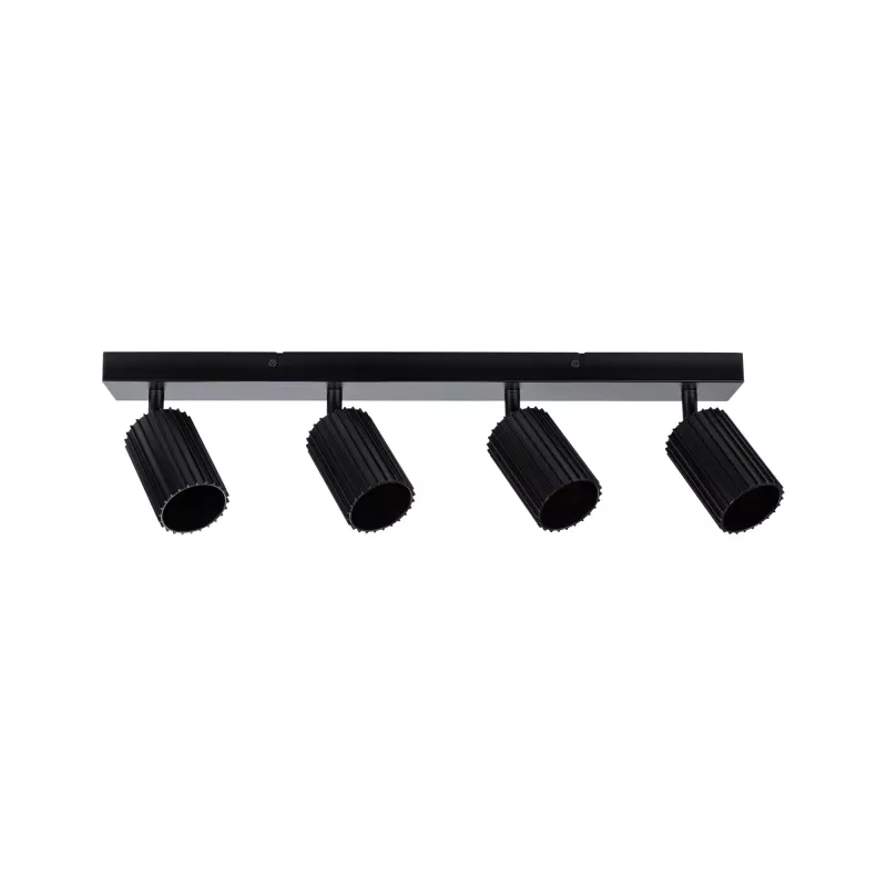 Lirena GU10 spotlight, max. 4x10W, matte black metal