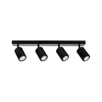 Lirena GU10 spotlight, max. 4x10W, matte black metal - système d'accrochage et décoration - détail 3