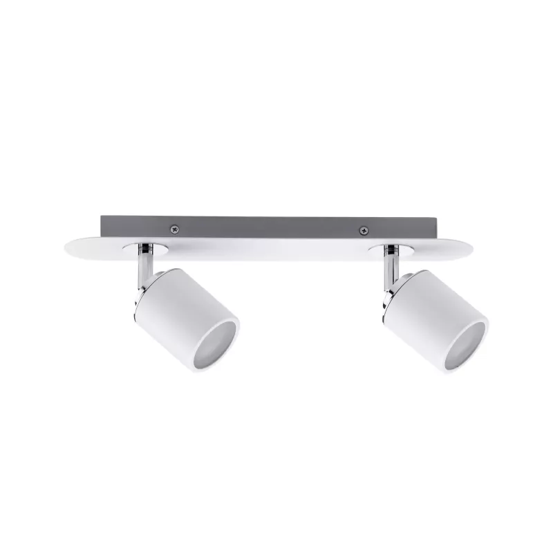 Strahlerröhre IP44 GU10 230V max. 2x10W dimmbar Weiß, Chrom - système d'accrochage et décoration
