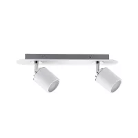 Spotlight Tube IP44 GU10 230V max. 2x10W dimmable White, Chrome - système d'accrochage et décoration - détail 1