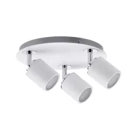 Spotlight Tube IP44 GU10 230V max. 3x10W gradable Blanc, Chrome - système d'accrochage et décoration - détail 1