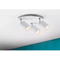 Tubo de foco IP44 GU10 230V máx. 3x10W regulable Blanco, Cromado - système d'accrochage et décoration - détail 3
