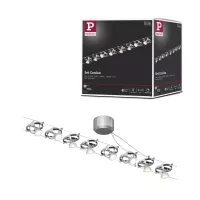 Kit básico de sistema de cable cardán GU5.3 máx. 8x10W regulable 230/12V Cromo mate, Cromo - système d'accrochage et décoration - détail 7