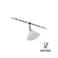 Colmar-Kabelsystem, einzelne GU4-Strahler, max. 10 W, dimmbar, 12 V, Chrom, Satin-Finish - système d'accrochage et décoration - détail 1