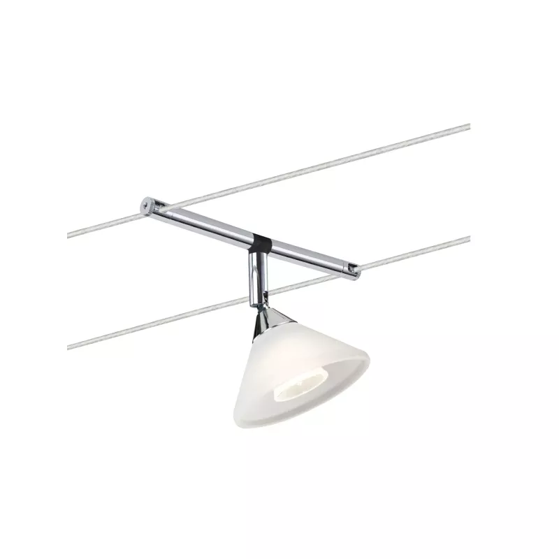 Système sur câbles Colmar Spot individuel GU4 max. 10W gradable 12V Chrome, Satiné