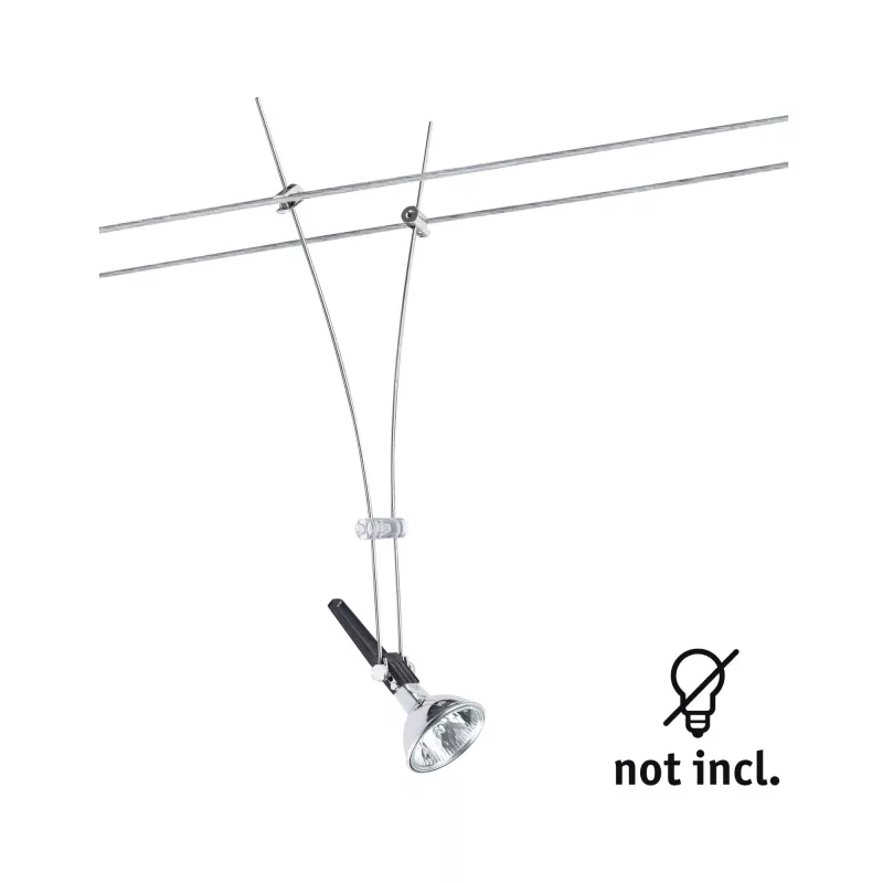 Système sur câbles Comet Spot individuel GU5,3 max. 50W gradable 12V Chrome - système d'accrochage et décoration