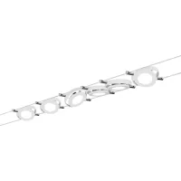 Kit básico de sistema de cable LED RoundMac 6x200lm 6x4,3W 2700K 230/12V Blanco esmerilado - système d'accrochage et décoration - détail 1