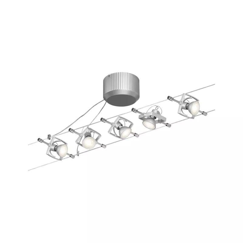 Kit básico de sistema de cableado Mac II GU5.3 máx. 5x10W regulable 230/12V Cromo mate