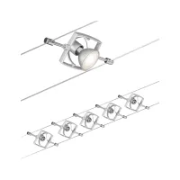 Système sur câbles Mac II Kit de base GU5,3 max. 5x10W gradable 230/12V Chrome mat - système d'accrochage et décoration - détail 7