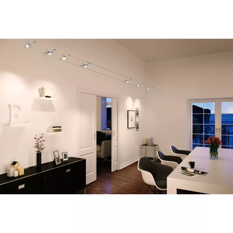 Mac II Kabelsystem Basis-Kit GU5.3 max. 7x10W dimmbar 230/12V Mattchrom