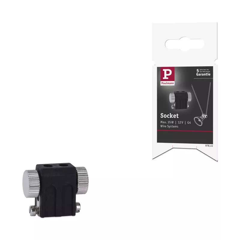 Kabelsystem, Lampenfassung, G4 max. 35 W 12 V, Schwarz