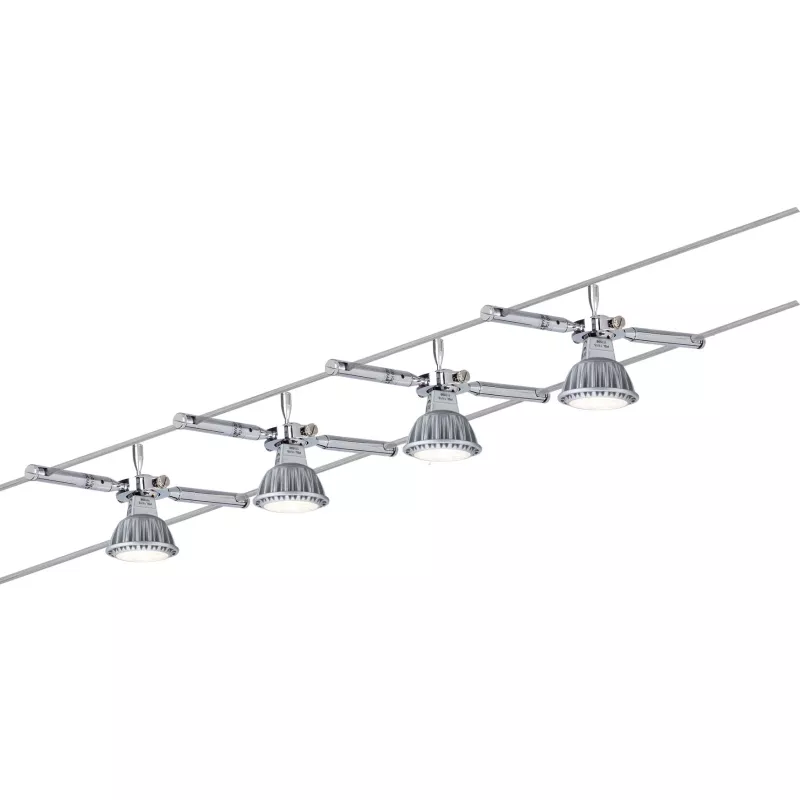 TogoLED Kabelsystem Einzelspot GU5.3 max. 10W dimmbar 12V Chrom