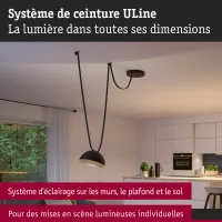 ULine LED Pendant Light, Bowl Shape, 300mm, 12W, Black - système d'accrochage et décoration - détail 4