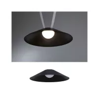 ULine Luminaire en suspension LED Cone 560lm 12W 350mm 3000K Noir - système d'accrochage et décoration - détail 3