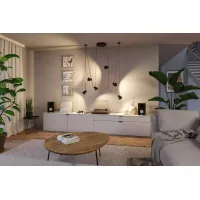 Cinta textil ULine de 10 m, de dacrón, color cobre y naranja. - système d'accrochage et décoration - détail 8