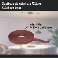 Cinta textil ULine de 10 m, color terracota cobrizo, de dacrón. - système d'accrochage et décoration - détail 4