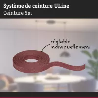 ULine 5m Dacron Textilband Kupfer Terrakotta - système d'accrochage et décoration - détail 4