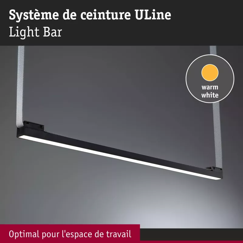 Barra de luz LED ULine Spot 1025lm 18,5W 650x29mm 3000K Negra