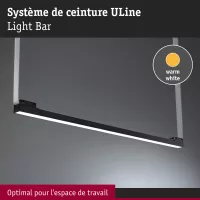 Barra de luz LED ULine Spot 1025lm 18,5W 650x29mm 3000K Negra - système d'accrochage et décoration - détail 5