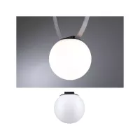 Lámpara colgante LED ULine tipo bola, 795 lm, 8 W, 150 mm, 3000 K, color negro. - système d'accrochage et décoration - détail 3