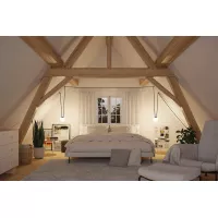 ULine LED Pendant Lamp Ball 795lm 8W 150mm 3000K Black - système d'accrochage et décoration - détail 13