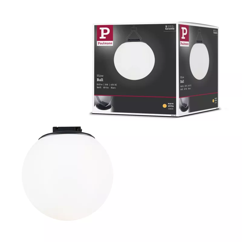 ULine LED -Pendelleuchte Kugel 795 lm 8 W 150 mm 3000 K Schwarz