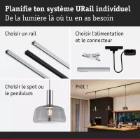 Pantalla de lámpara URail 2Easy Neila de 230 mm, cristal ahumado. - système d'accrochage et décoration - détail 8