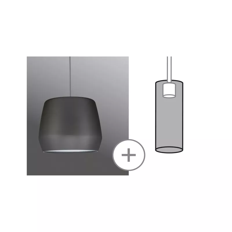 URail 2Easy Pirm 280mm Lampenschirm aus mattiertem Grau