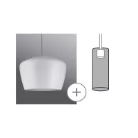URail 2Easy Pom Lampshade 350mm Frosted White - système d'accrochage et décoration - détail 4