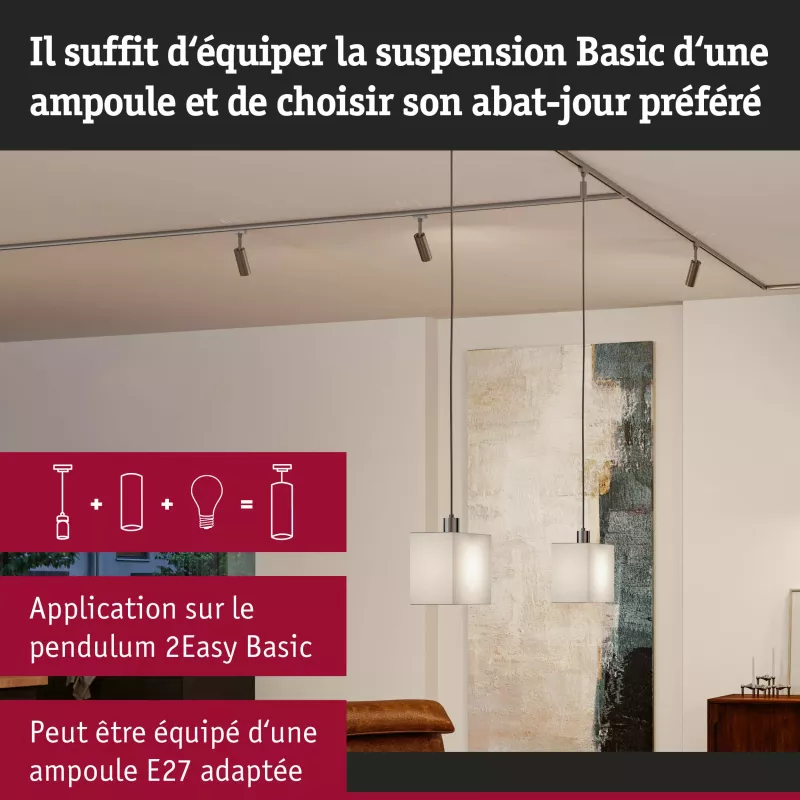 URail Lampshade 2Easy Verona 250x200mm Gray
