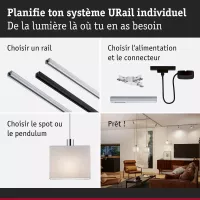 URail Abat-jour 2Easy Verona 250x200mm Gris - système d'accrochage et décoration - détail 7