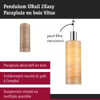 URail Lampshade 2Easy Vitus 110mm Wood - système d'accrochage et décoration - détail 6