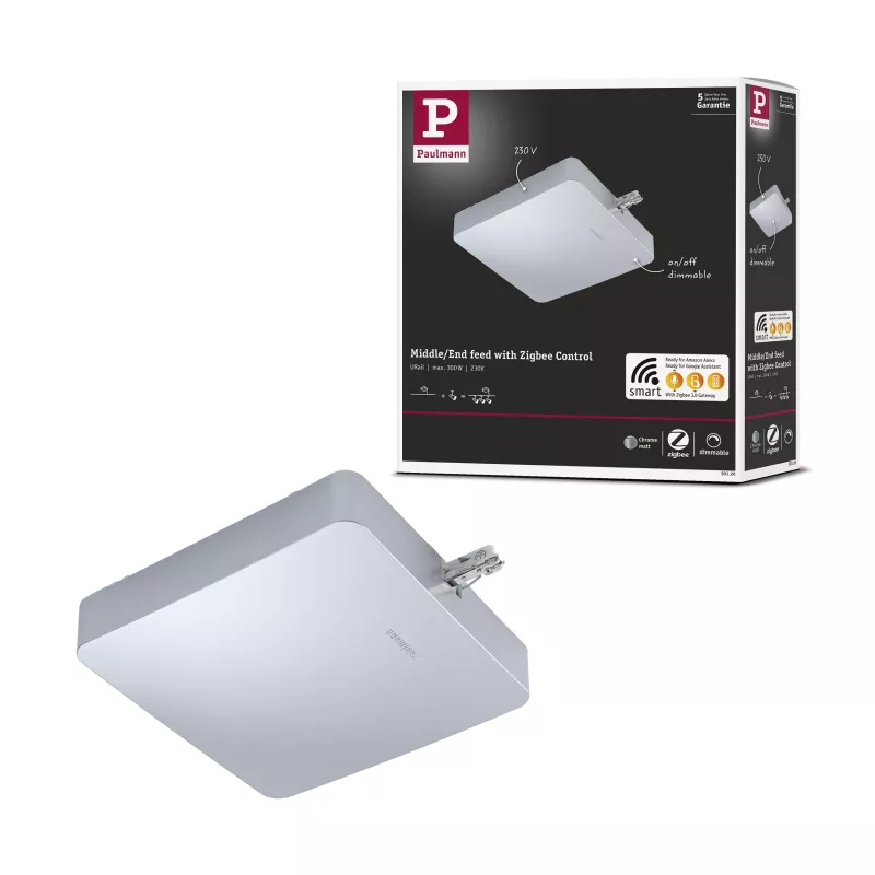 URail Smart Home Netzteil Zigbee 3.0 Center 227x196mm max. 300W Mattchrom