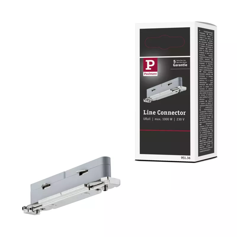 URail Connector Line Connector 70x15mm max. 1000W Silver